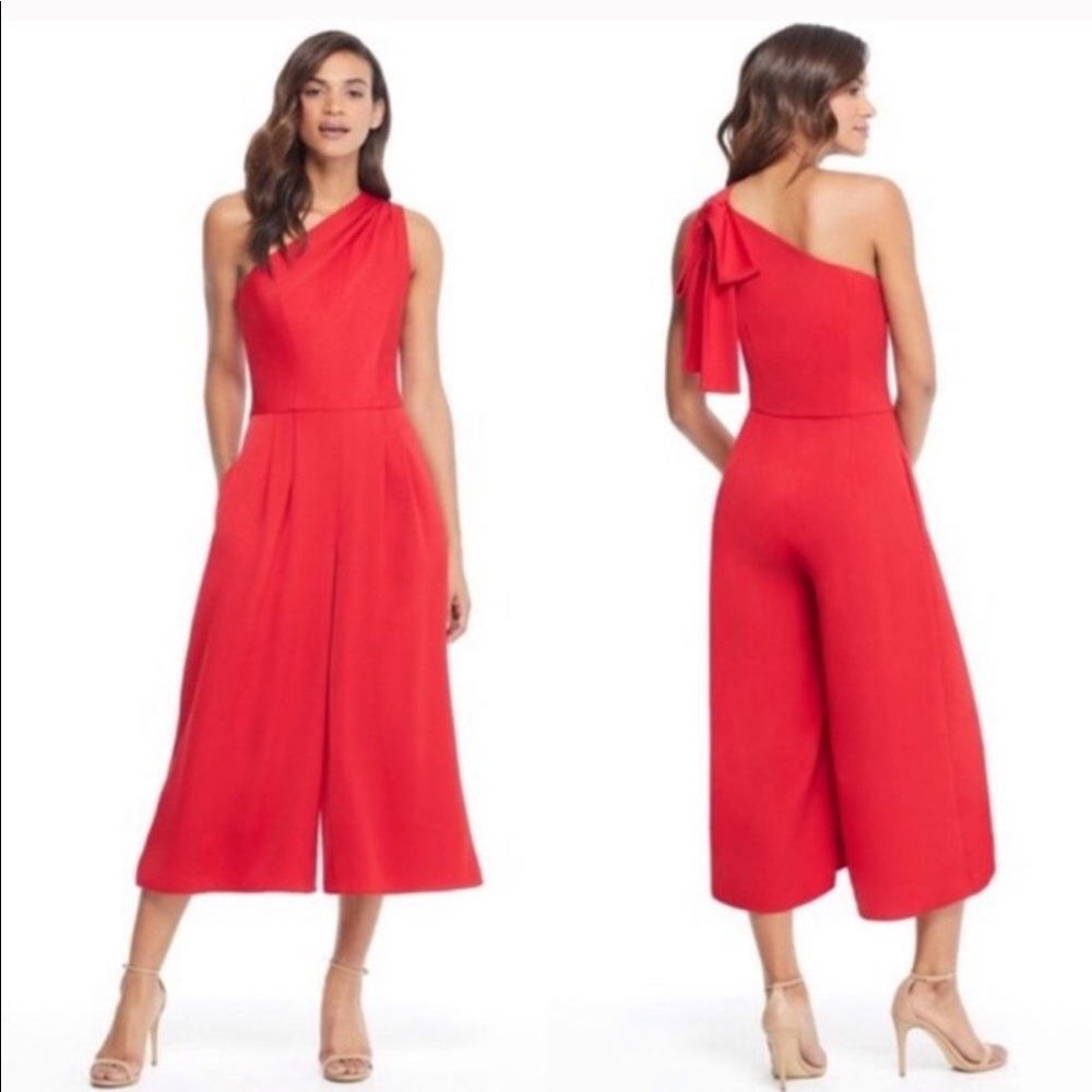 Gal Meets Glam Red Carmen Jumpsuit